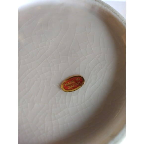 Vintage Bird Floral Vase Round Multi Color Japan Crazing Ceramic Handpainted - Picture 9 of 11